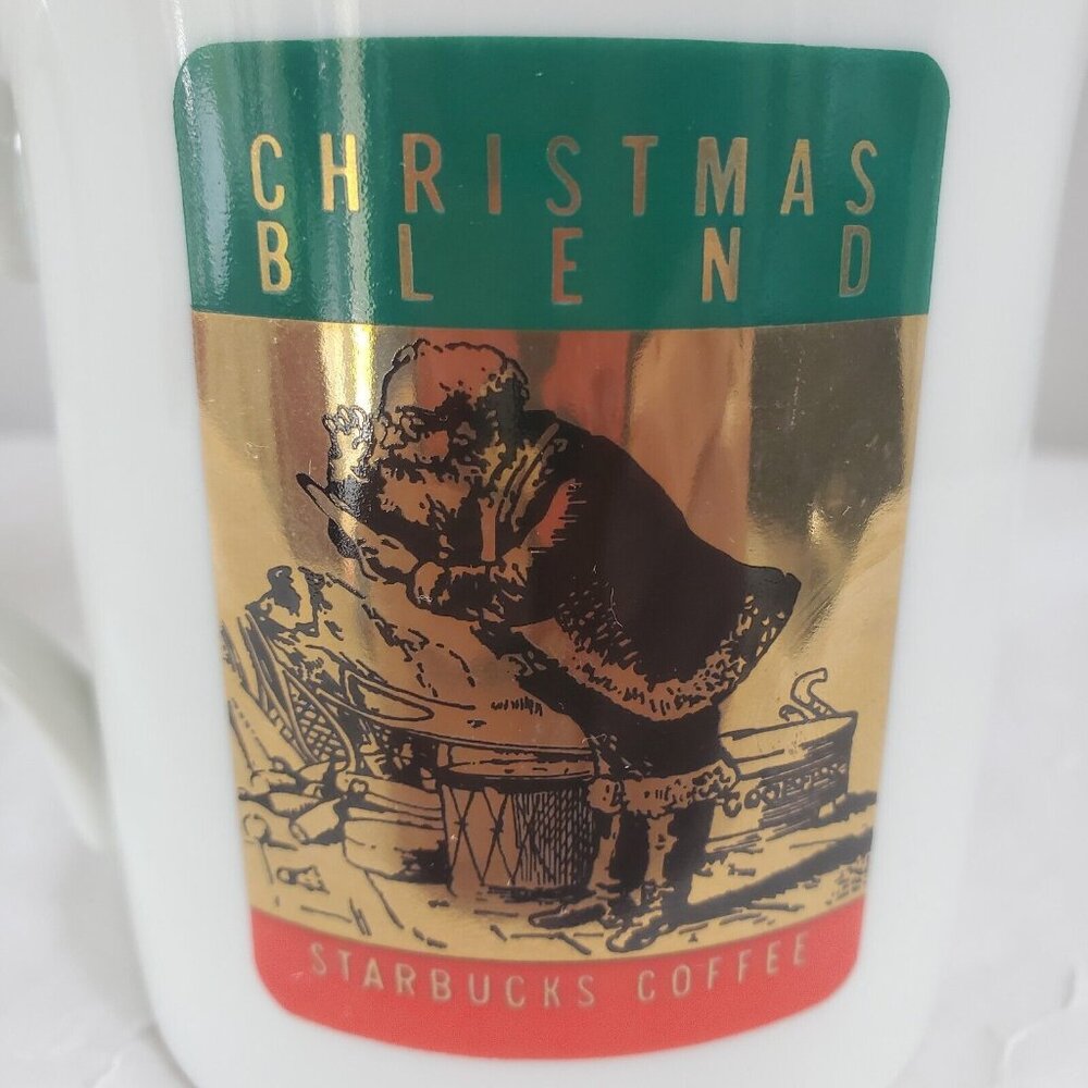 Starbucks Christmas Blend Coffee Mug 3.5" cup Santa Claus Japan vtg - Picture 10 of 11